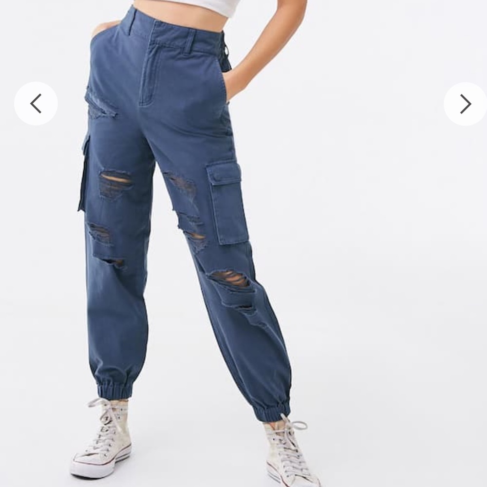 Distressed Cargo Joggers